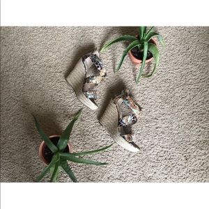 Sold/Brand New Silk Wedges